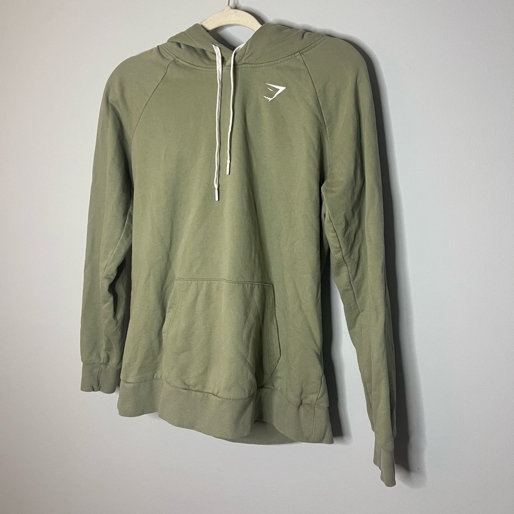 Gymshark Essential Basic Everyday Sage Green Hood… - image 2